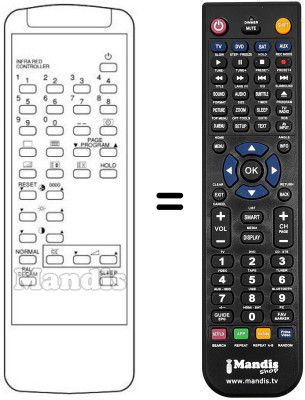 Replacement remote control 076100Q006