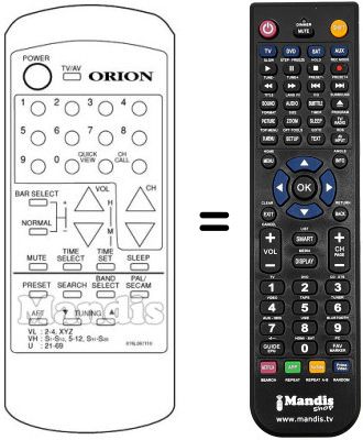 Replacement remote control 076L067110