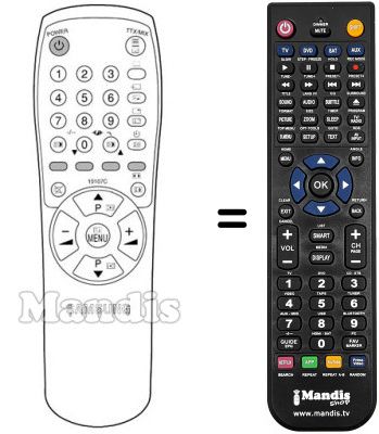 Replacement remote control Samsung CB 20S20 VT