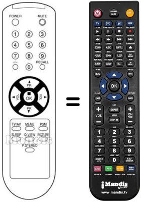 Replacement remote control 105-210A / J