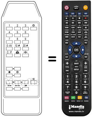 Replacement remote control 105 520 B