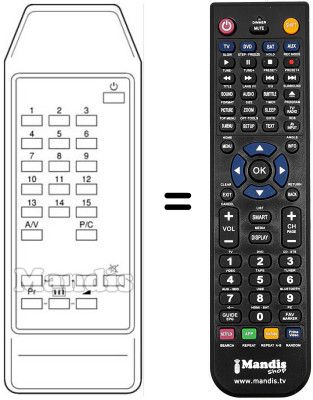 Replacement remote control UNIVERSUM 7266612