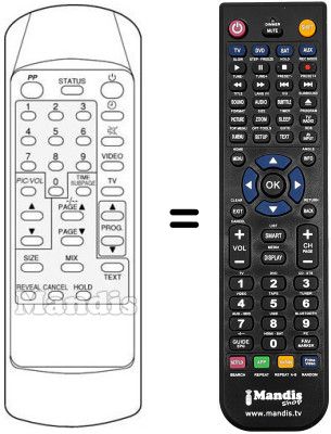 Replacement remote control XRYPTON 1407