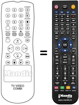 Replacement remote control SCHNEIDER FRANCE 14 PV 202 Replacement remote control SCHNEIDER FRANCE 14 PV 202