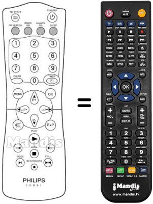 Replacement remote control SCHNEIDER FRANCE 14 PV 340 Replacement remote control SCHNEIDER FRANCE 14 PV 340