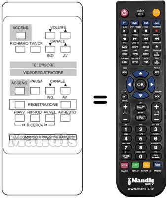 Replacement remote control Amstrad TVR 3