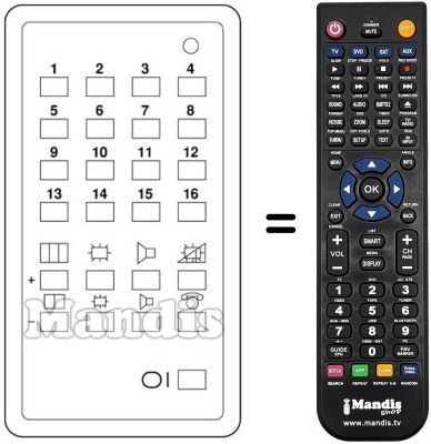 Replacement remote control 16 PROGRAMMI US