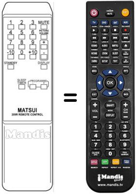 Replacement remote control 209 R