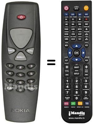 Replacement remote control Ingelen MEDIAMASTER 110 T Replacement remote control Ingelen MEDIAMASTER 110 T