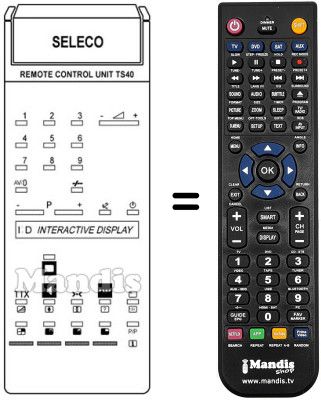 Replacement remote control Naonis 21 SS 653 S