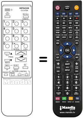 Replacement remote control CLE 876 A