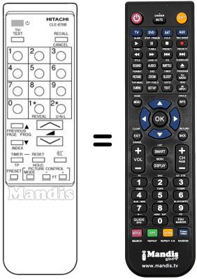 Replacement remote control CLE 876 B