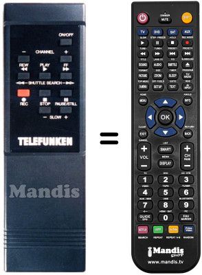 Replacement remote control NordMende V 1503 K Replacement remote control NordMende V 1503 K
