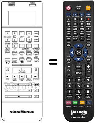 Replacement remote control NordMende V 1805 K Replacement remote control NordMende V 1805 K