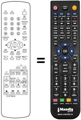 Replacement remote control RM 07201 Replacement remote control RM 07201