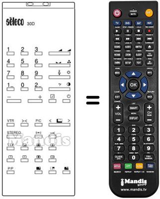 Replacement remote control 30 D