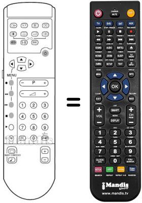 Replacement remote control SCHNEIDER FRANCE 28 PW 6332 Replacement remote control SCHNEIDER FRANCE 28 PW 6332