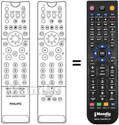 Replacement remote control PYE 32 PW 8505 / 19