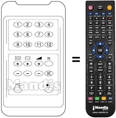 Replacement remote control 3404 / 3100