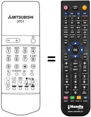 Replacement remote control 37C1 Replacement remote control 37C1