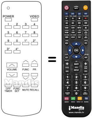 Replacement remote control 37SYCE-5