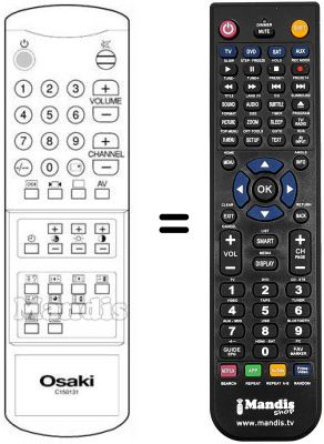 Replacement remote control 3F14-00033-140 TM3