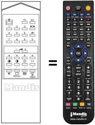 Replacement remote control 3F14-00034-160