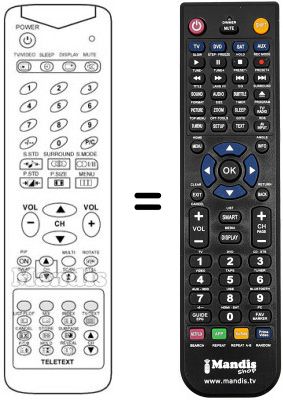 Replacement remote control 3F14-00048-140