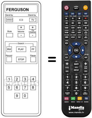 Replacement remote control 3 V 57 Replacement remote control 3 V 57