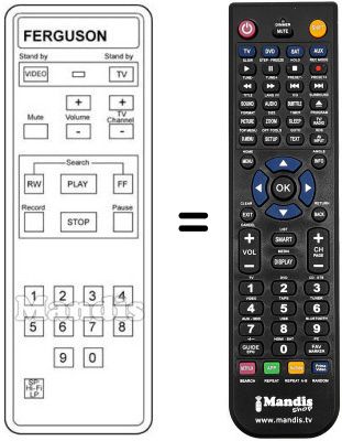 Replacement remote control 3 V 59 Replacement remote control 3 V 59