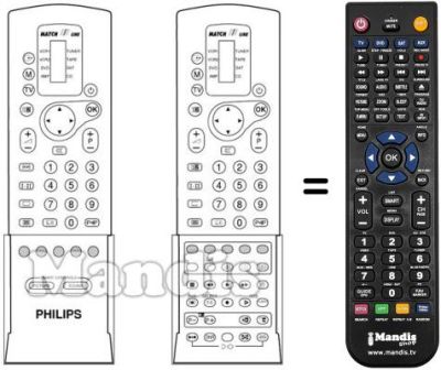 Replacement remote control SCHNEIDER FRANCE 42 PW 9982 Replacement remote control SCHNEIDER FRANCE 42 PW 9982