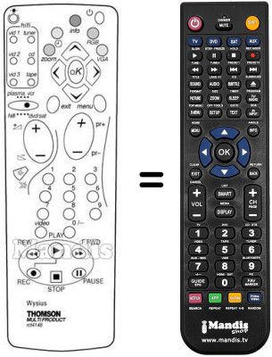Replacement remote control Thomson 42 WS 91 E Replacement remote control Thomson 42 WS 91 E