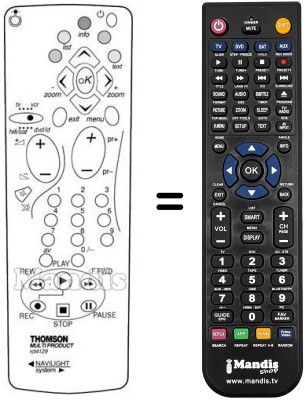 Replacement remote control Thomson 36 WX 87 ES Replacement remote control Thomson 36 WX 87 ES