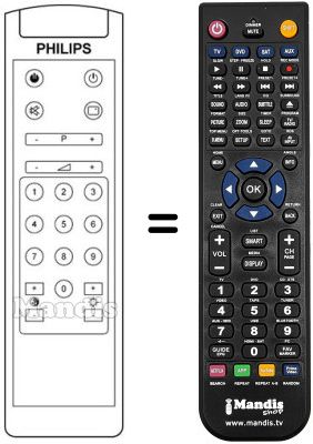 Replacement remote control SCHNEIDER FRANCE 52 ZZ 3523 Replacement remote control SCHNEIDER FRANCE 52 ZZ 3523