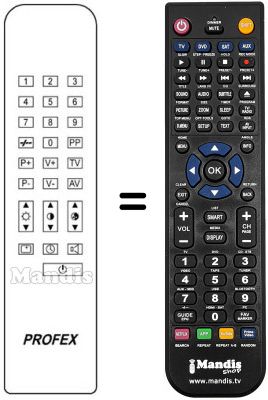 Replacement remote control Profex CTV 5520 VT