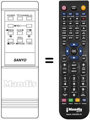 Replacement remote control 613.071.1410
