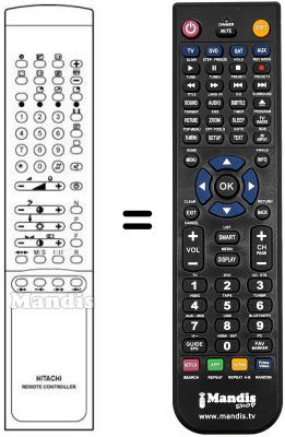 Replacement remote control Hitachi CS 2852 TA