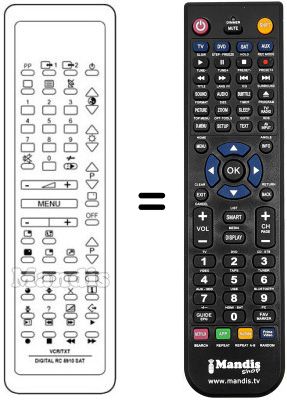 Replacement remote control SCHNEIDER FRANCE 63 KD 2623 Replacement remote control SCHNEIDER FRANCE 63 KD 2623