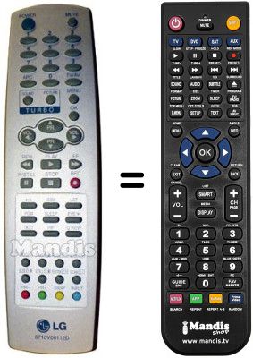 Replacement remote control LG RZ 29FA34 RB