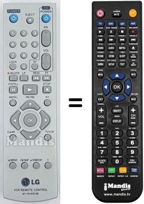 Replacement remote control LG LV 4265