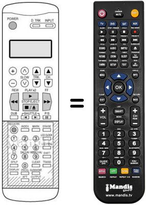 Replacement remote control 69099-625-703
