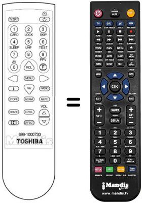 Replacement remote control 699-1000730