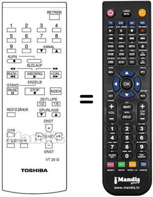 Replacement remote control VT-20 G