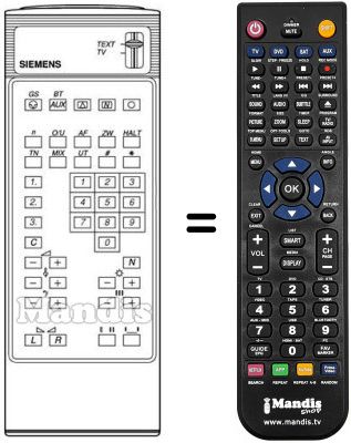 Replacement remote control 751729