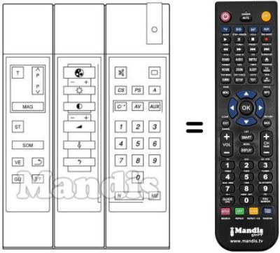 Replacement remote control 754302 (F)