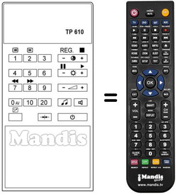 Replacement remote control 75 4354