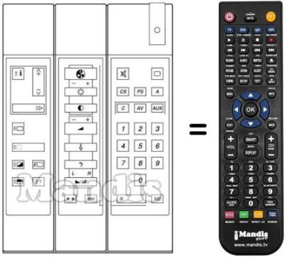 Replacement remote control 753214