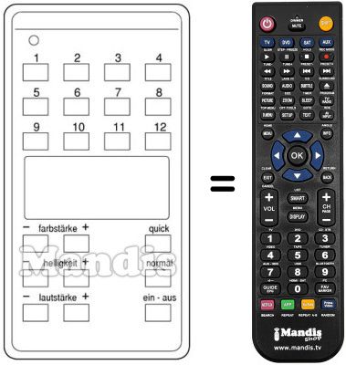 Replacement remote control 902