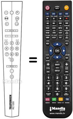 Replacement remote control Telefunken CINEVISION 24