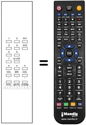 Replacement remote control A 518060